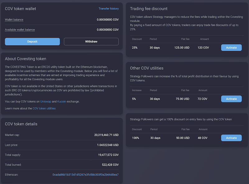 What Is COV? All About The Covesting Utility Token - Screen Shot 2021 04 06 at 8.25.46 PM